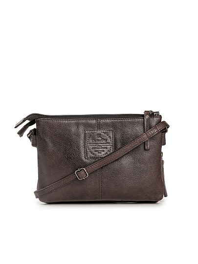 Сумка через плечо Dr.Koffer из натуральной кожи коричневая