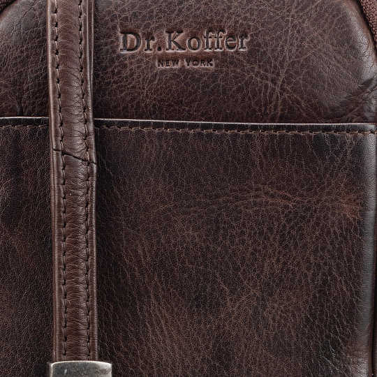 Сумка через плечо Dr.Koffer из натуральной кожи коричневая