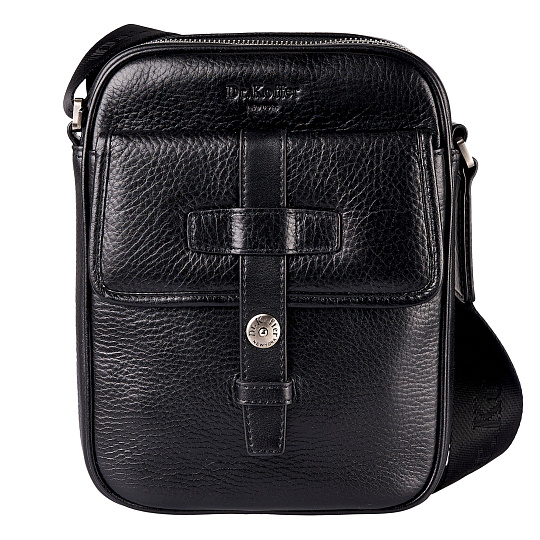 Сумка через плечо Dr.Koffer из натуральной кожи черная