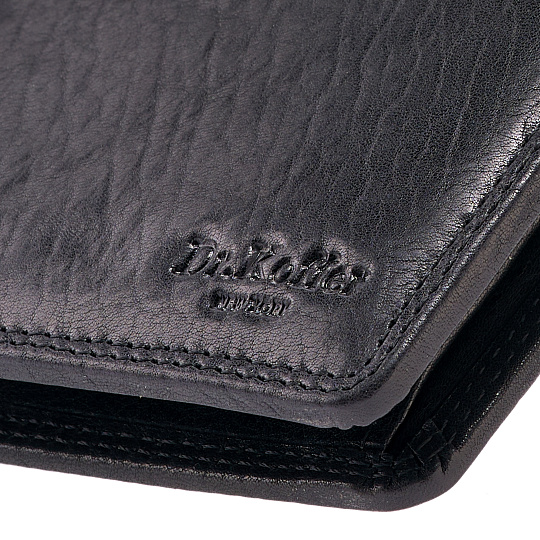 Портмоне Dr.Koffer из натуральной кожи черное