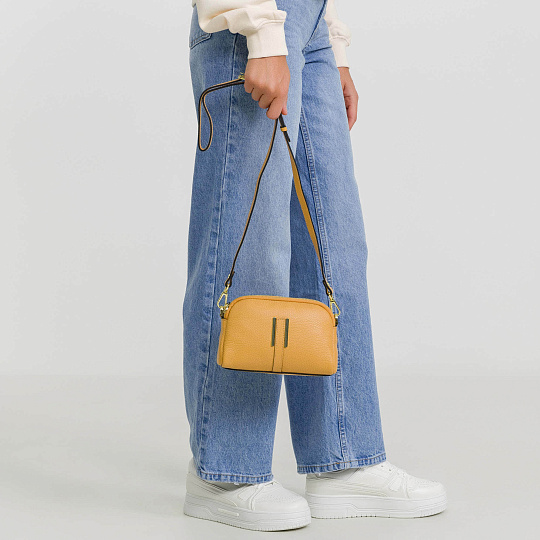 Женская сумка Dr. Koffer из натуральной кожи оранжевая