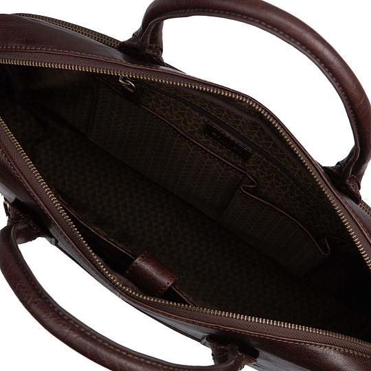 Деловая сумка Dr. Koffer из натуральной кожи коричневая