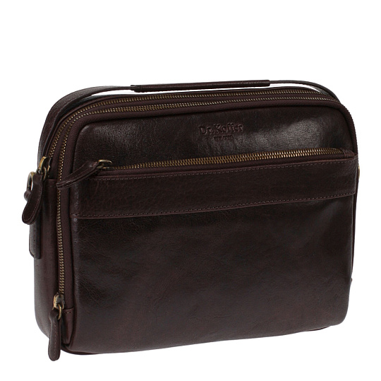 Сумка через плечо Dr.Koffer из натуральной кожи коричневая