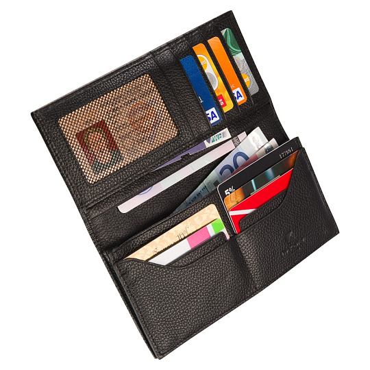 Портмоне Dr.Koffer из натуральной кожи черное