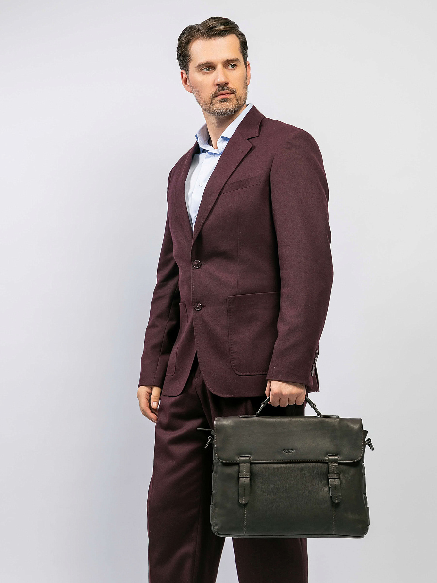 Портфель Dr.Koffer из натуральной кожи коричневый