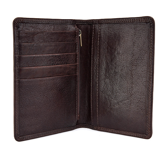 Портмоне Dr.Koffer из натуральной кожи коричневое