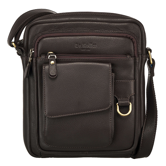 Сумка через плечо Dr.Koffer из натуральной кожи коричневая