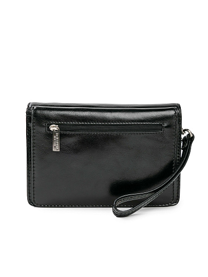 Сумка барсетка из натуральной кожи Dr. Koffer черная