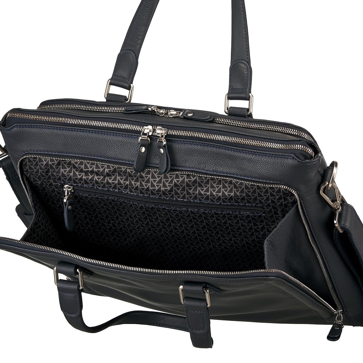 Деловая сумка Dr.Koffer из натуральной кожи синяя