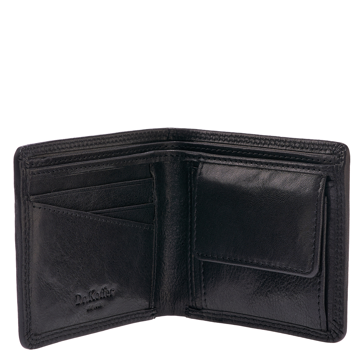 Портмоне Dr.Koffer из натуральной кожи черное