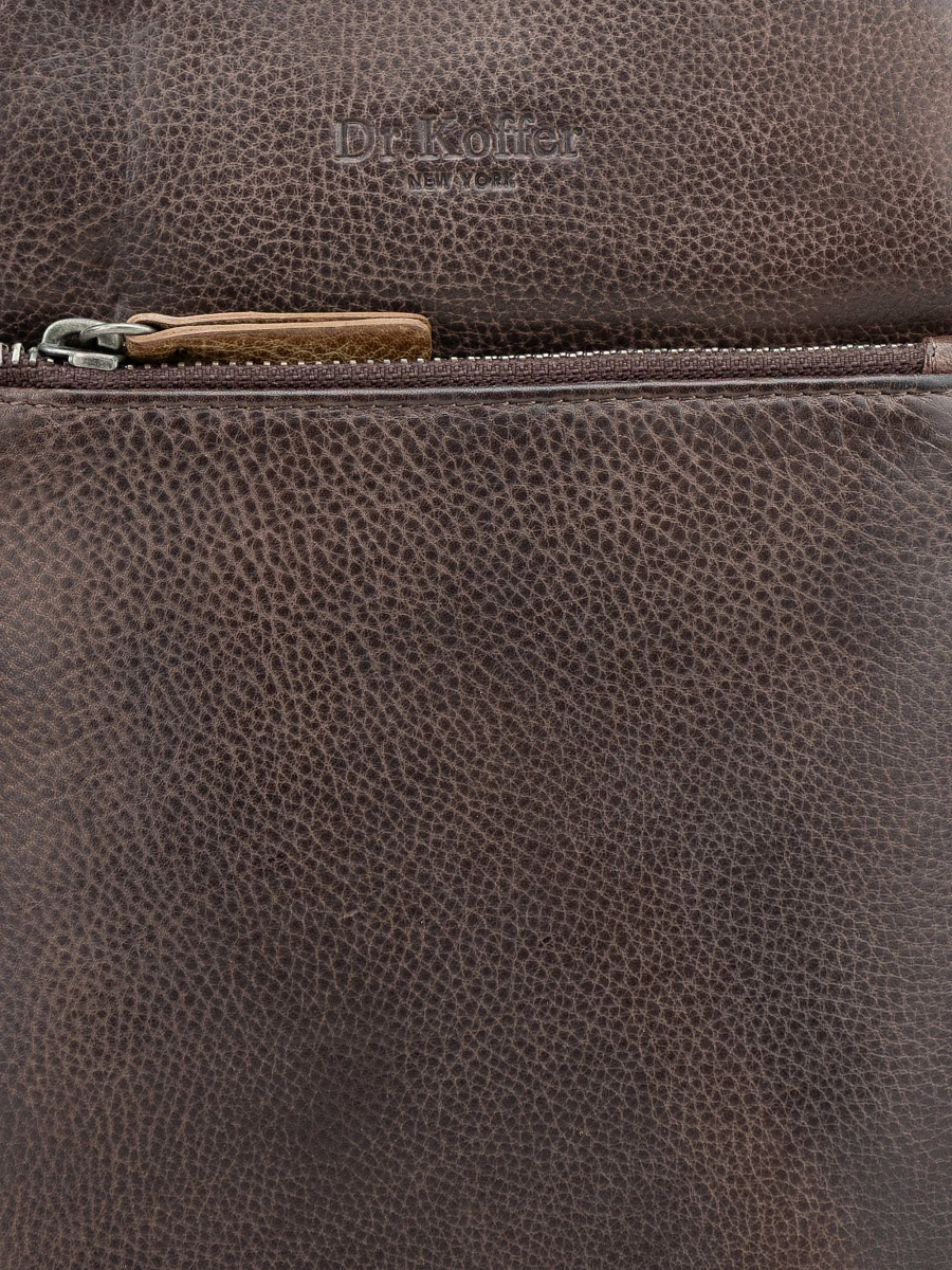 Сумка через плечо Dr. Koffer из натуральной кожи коричневая