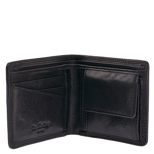 Портмоне Dr.Koffer из натуральной кожи черное
