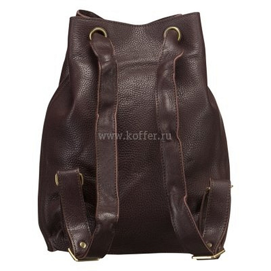 Рюкзак Dr.Koffer из натуральной кожи темно-коричневый
