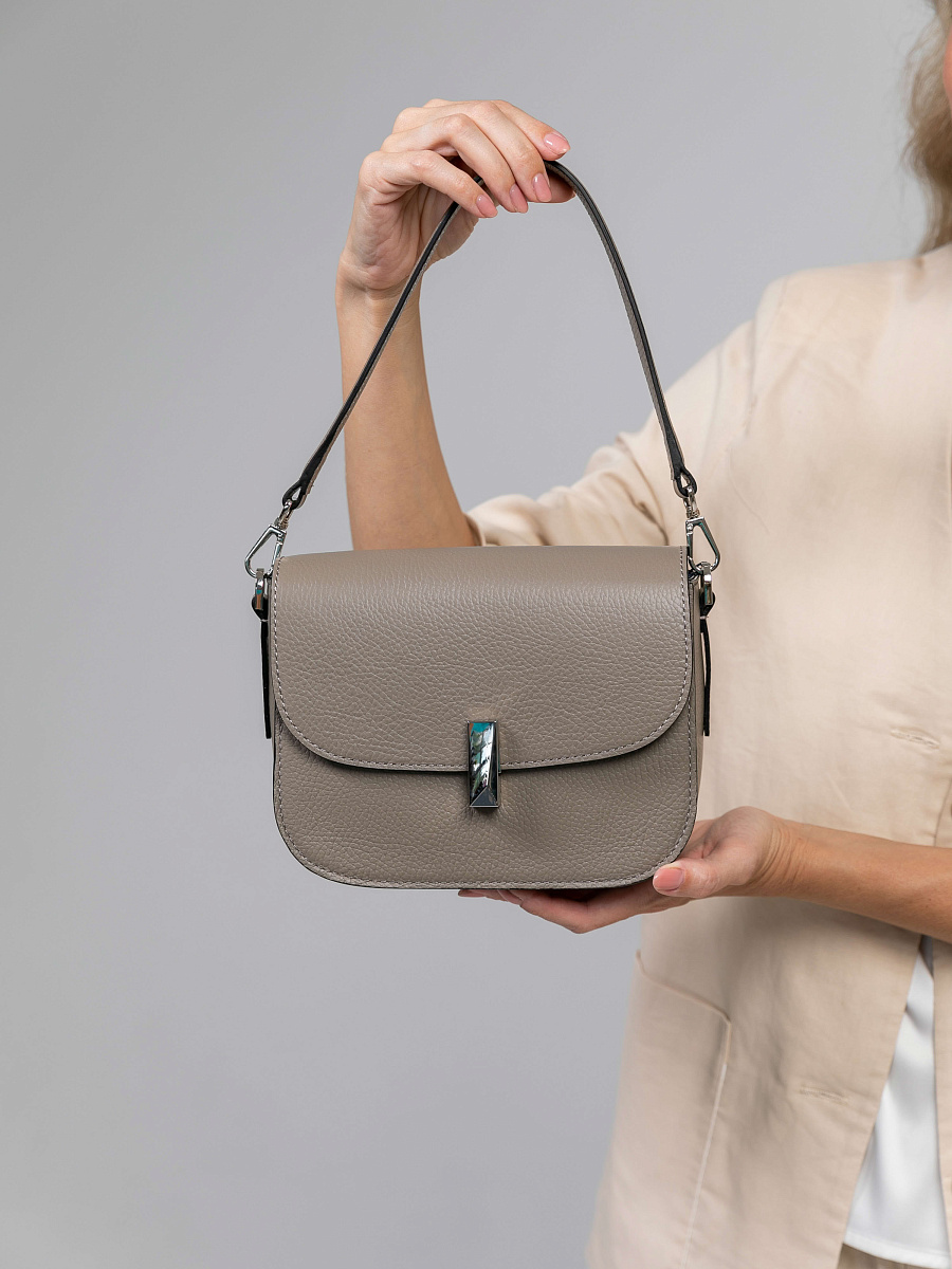 Женская сумка Dr.Koffer из натуральной кожи бежевая