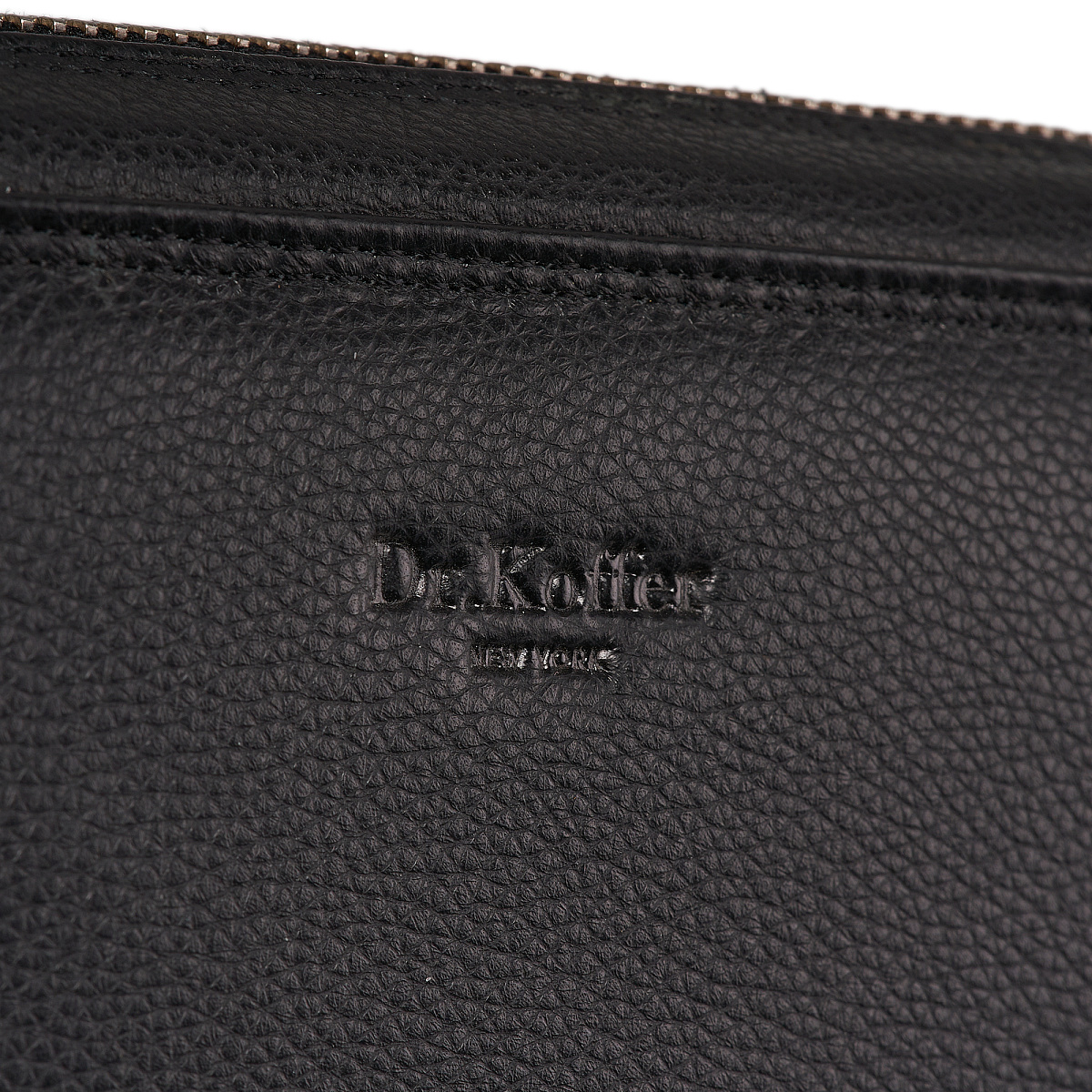 Сумка барсетка из натуральной кожи Dr. Koffer черная