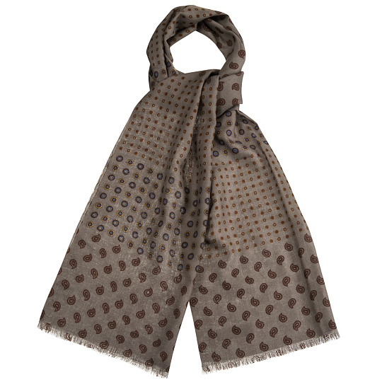 Мужской шерстяной шарф в стиле мужского кашне Dr.Koffer S810456-135-77