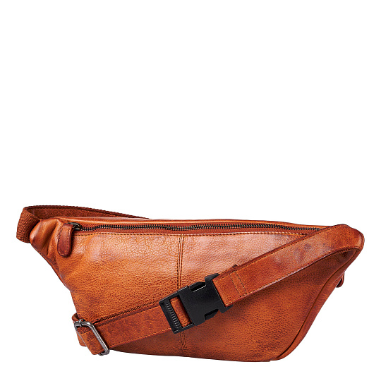 Сумка на пояс Dr. Koffer из натуральной кожи коричневая