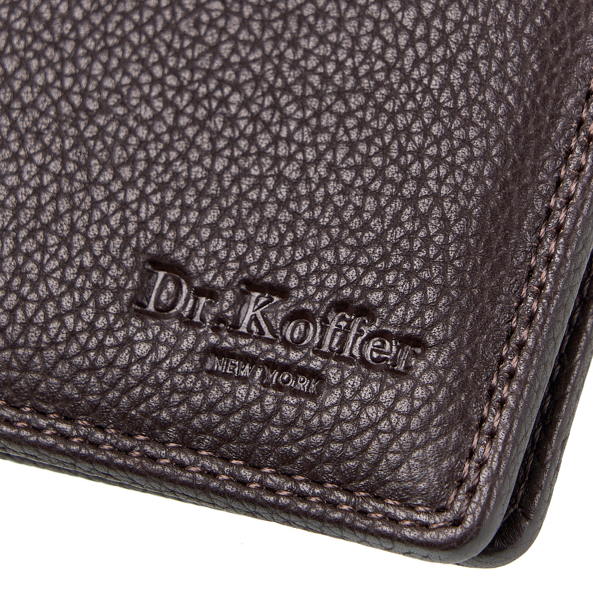 Портмоне Dr.Koffer из натуральной кожи коричневое