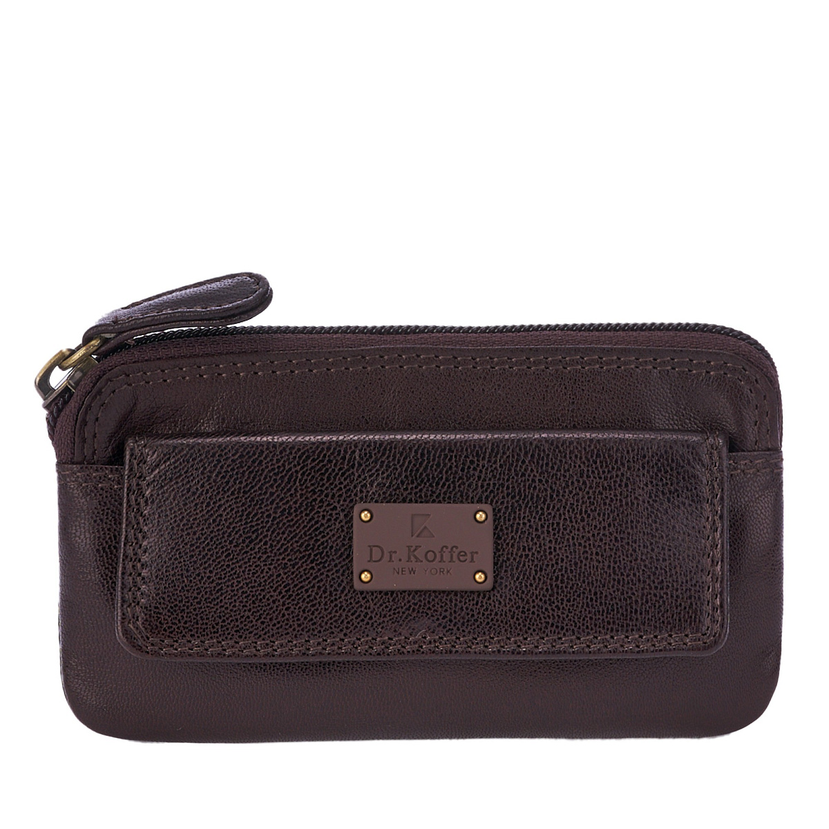 Ключница Dr.Koffer из натуральной кожи темно-коричневая