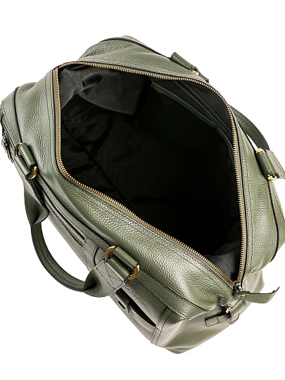 Дорожная сумка Dr. Koffer из натуральной кожи зеленая