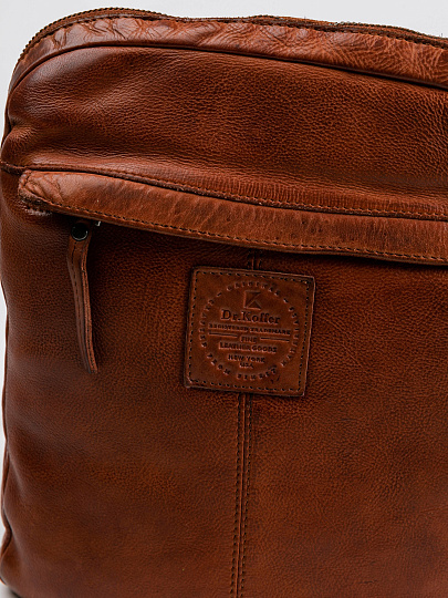 Сумка через плечо Dr.Koffer из натуральной кожи коричневая