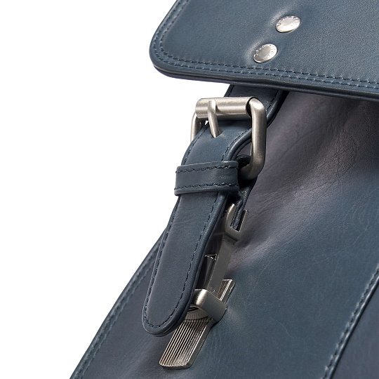 Сумка через плечо Dr.Koffer из натуральной кожи синяя