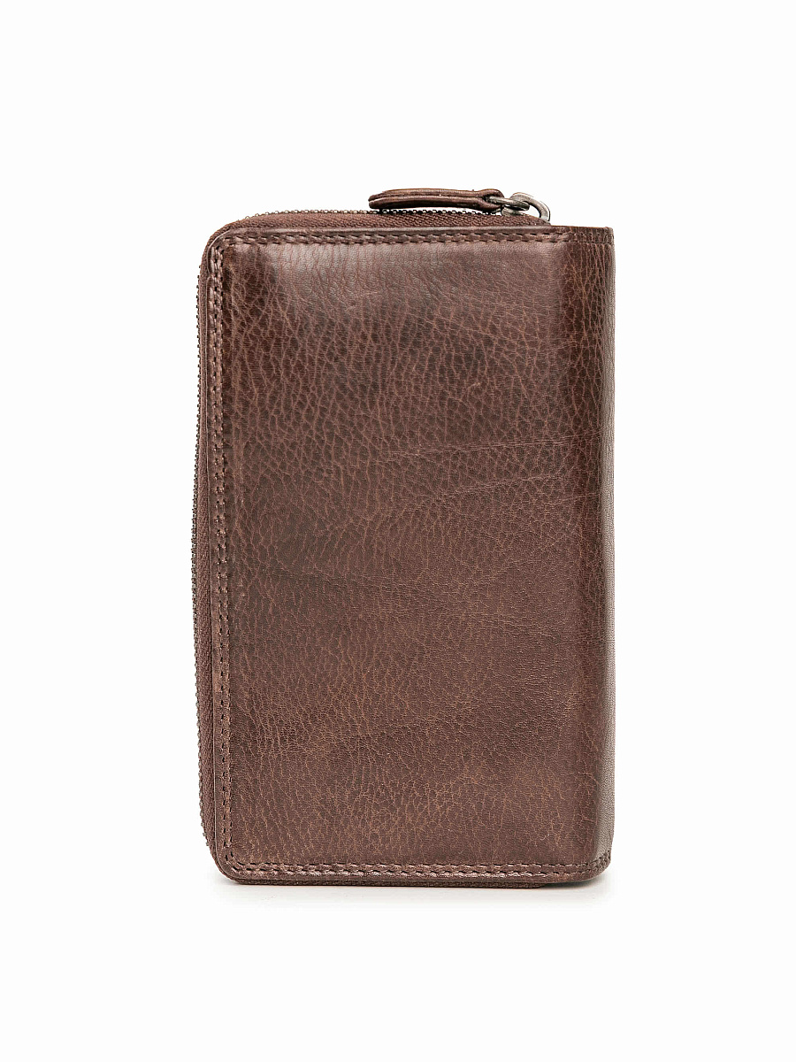 Портмоне Dr.Koffer из натуральной кожи коричневое