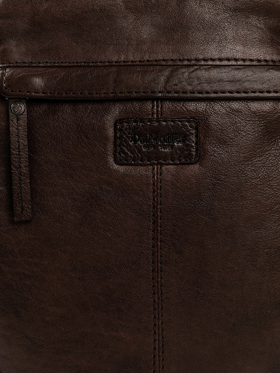 Сумка через плечо Dr.Koffer из натуральной кожи коричневая