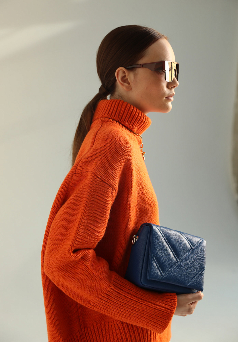 Женская сумка Dr. Koffer из натуральной кожи синяя