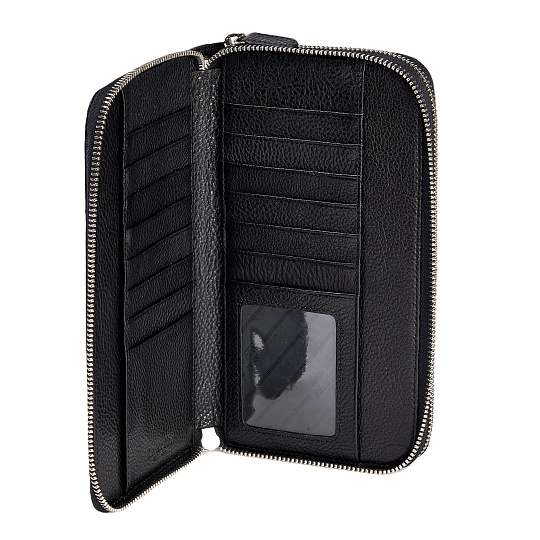 Портмоне Dr.Koffer из натуральной кожи черное