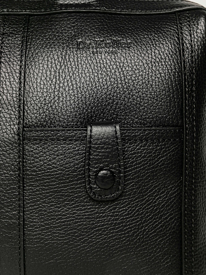 Дорожная сумка Dr. Koffer из натуральной кожи черная