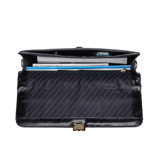 Портфель Dr.Koffer из натуральной кожи черный