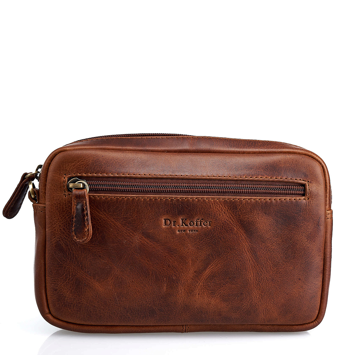 Сумка барсетка из натуральной кожи Dr. Koffer коричневая