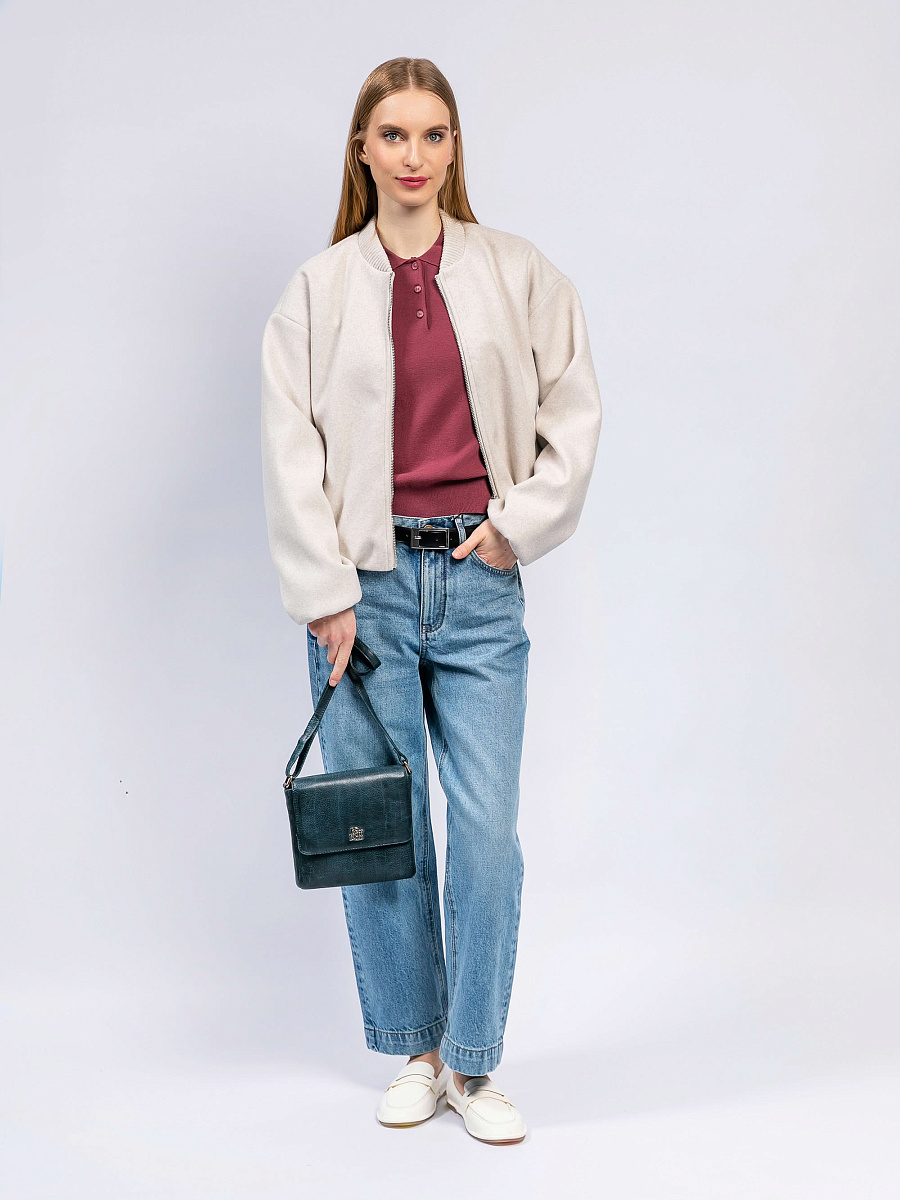 Женская сумка Dr. Koffer из натуральной кожи синяя