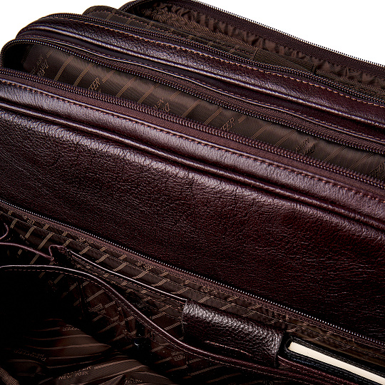 Портфель Dr.Koffer из натуральной кожи темно-коричневый