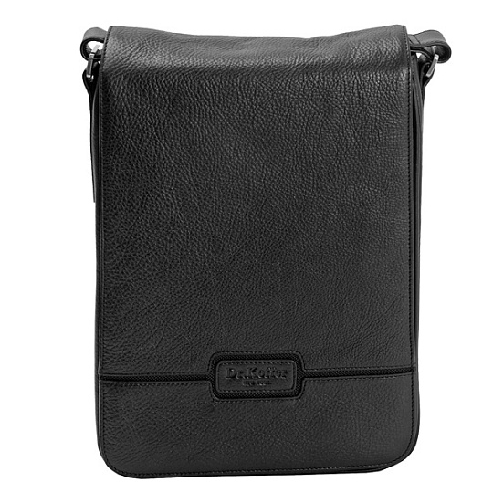 Сумка через плечо Dr.Koffer из натуральной кожи черная