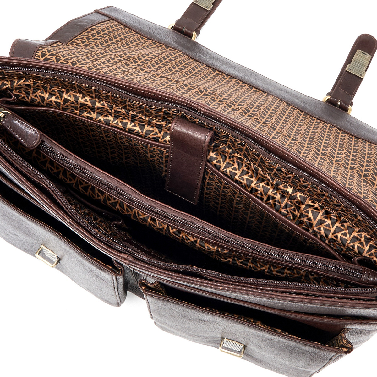 Портфель Dr.Koffer из натуральной кожи темно-коричневый