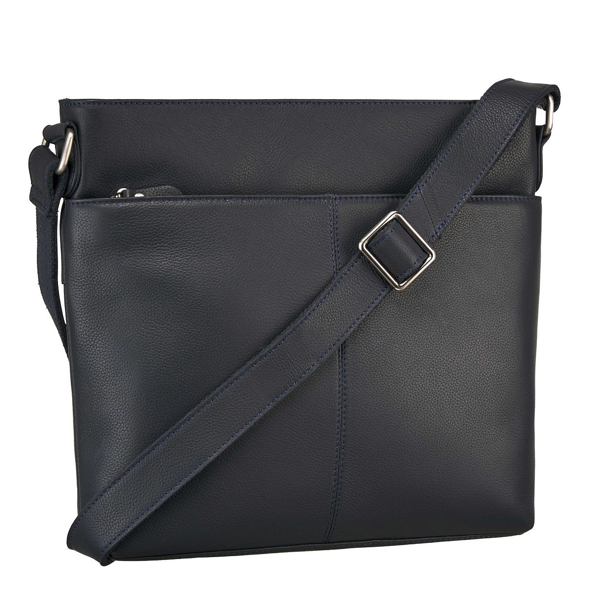 Сумка через плечо Dr.Koffer из натуральной кожи синяя