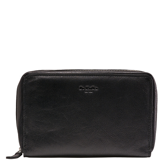 Сумка барсетка из натуральной кожи Dr. Koffer черная