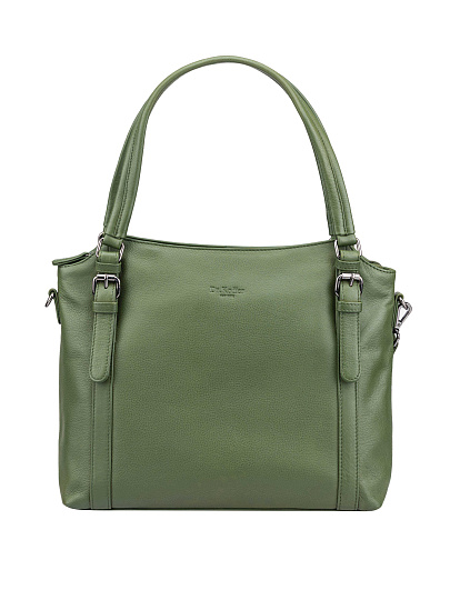 Женская сумка Dr.Koffer из натуральной кожи зеленая