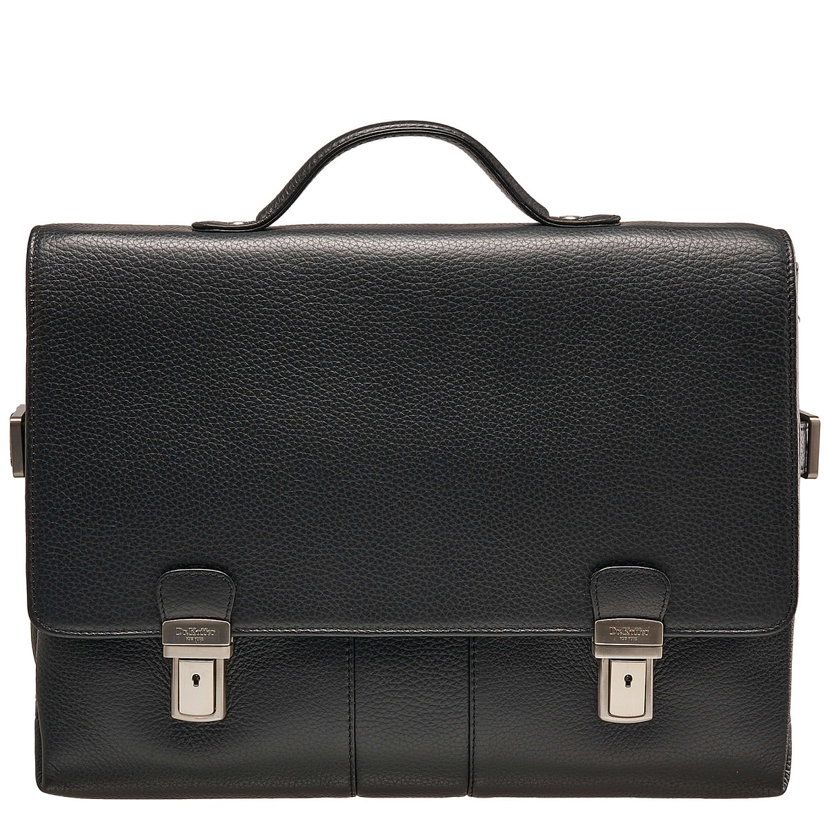 Портфель Dr.Koffer из натуральной кожи черный