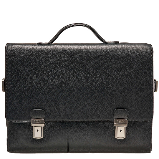 Портфель Dr.Koffer из натуральной кожи черный