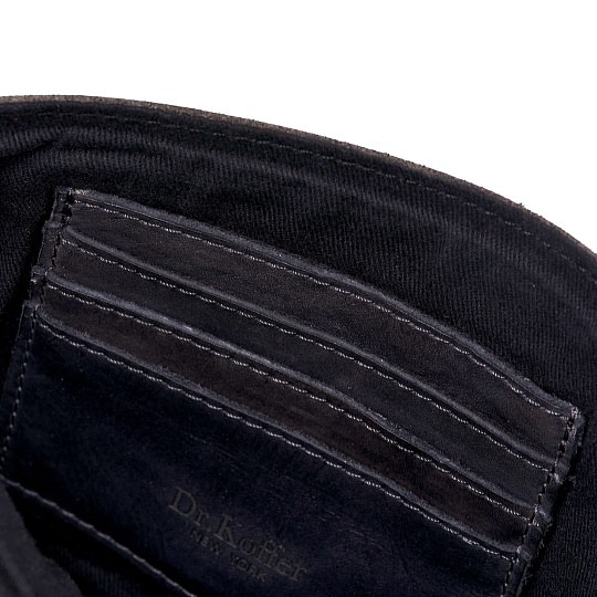 Сумка через плечо Dr.Koffer из натуральной кожи серая