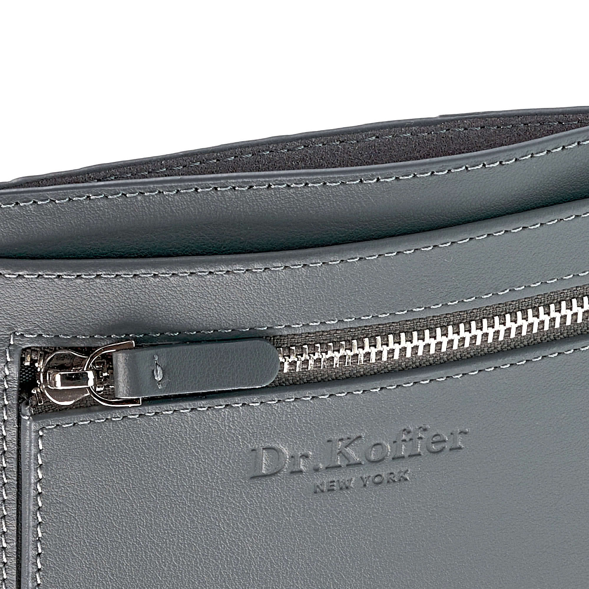 Кошелек Dr.Koffer из натуральной кожи серый
