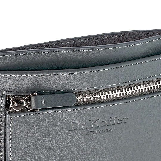 Кошелек Dr.Koffer из натуральной кожи серый
