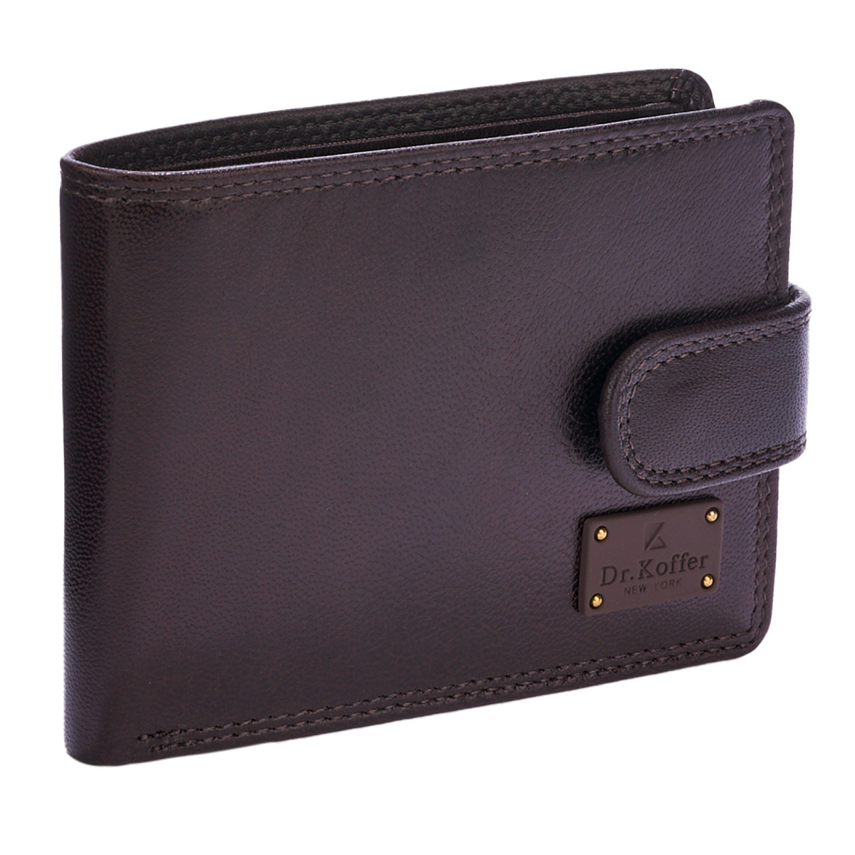 Портмоне Dr.Koffer из натуральной кожи коричневое