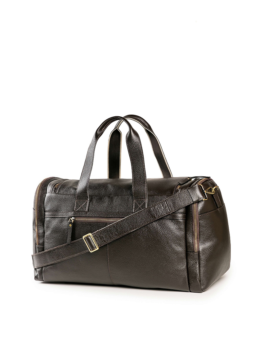 Дорожная сумка Dr. Koffer из натуральной кожи коричневая