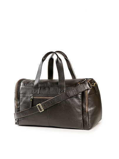 Дорожная сумка Dr. Koffer из натуральной кожи коричневая