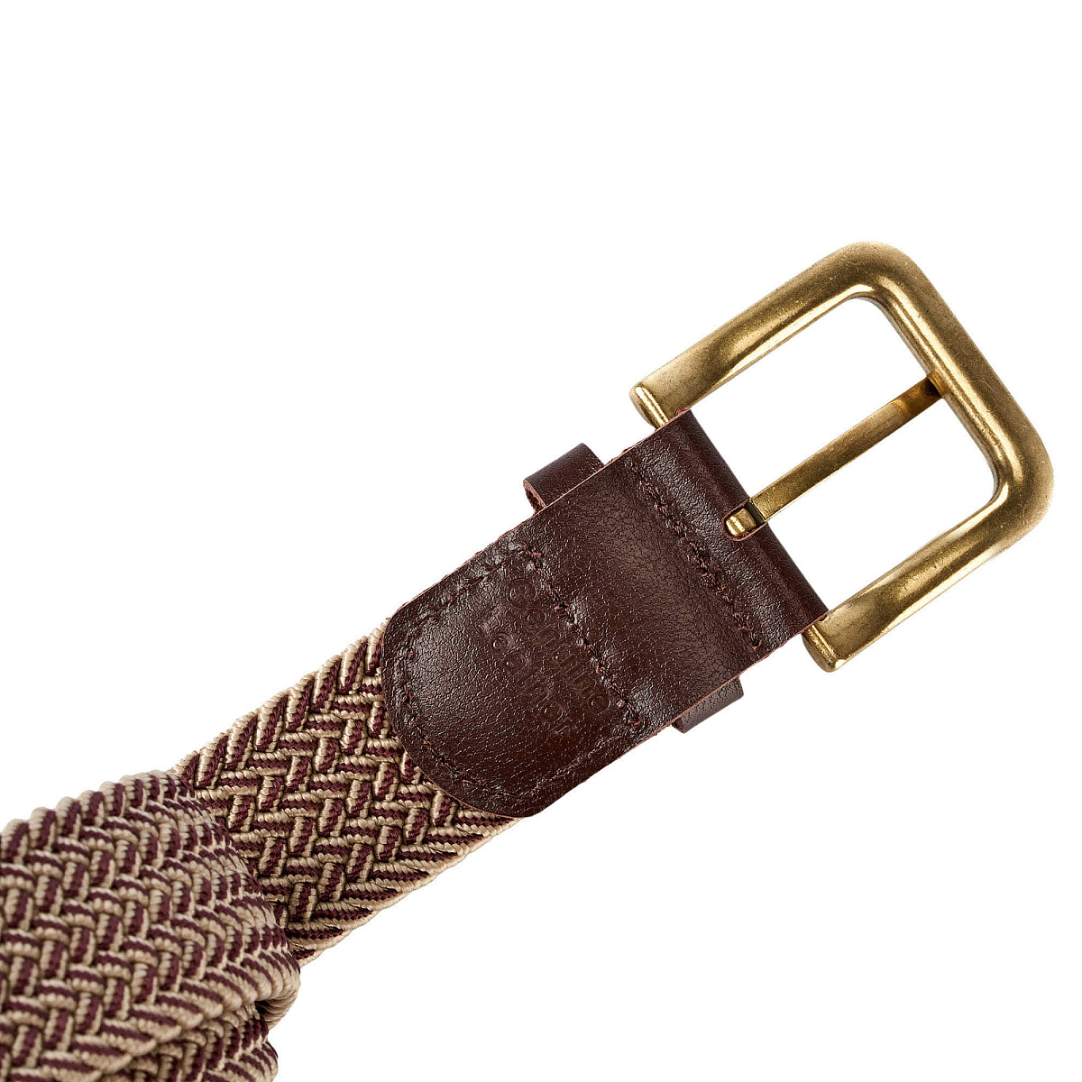 Ремень Dr.Koffer из натуральной кожи и текстиля бежевый