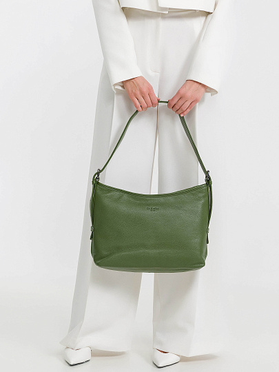 Женская сумка Dr.Koffer из натуральной кожи зеленая